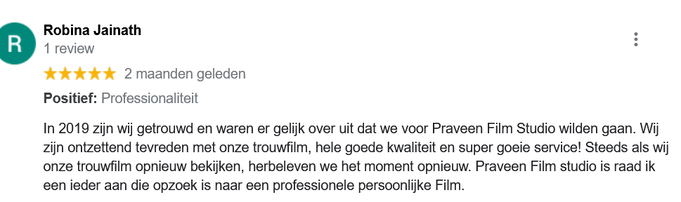 klant review huwelijk